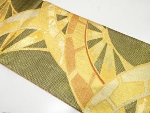 源氏車模様織り出し　振袖用袋帯